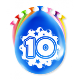 10 Jaar Ballonnen 30cm 8st